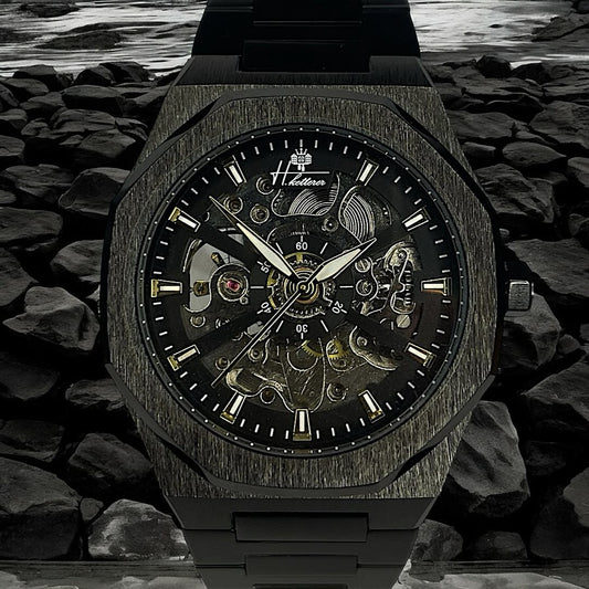 NOCTIS - BRACELET ACIER NOIR AUTOMATIQUE