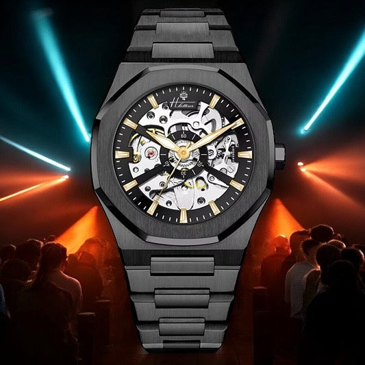 NOCTIS - BRACELET ACIER NOIR AUTOMATIQUE